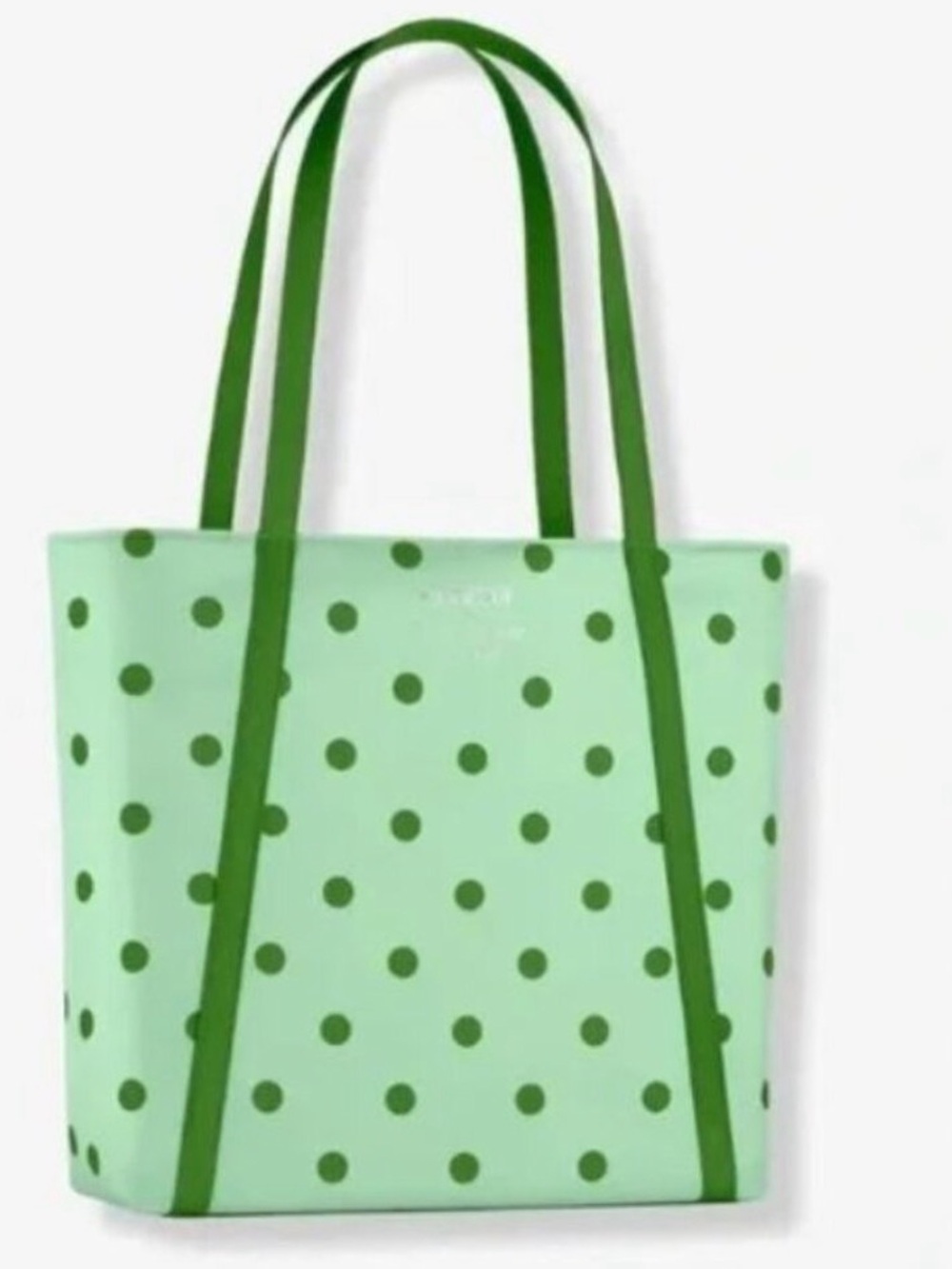 KATE SPADE Tote with Dark Green Polka Dots